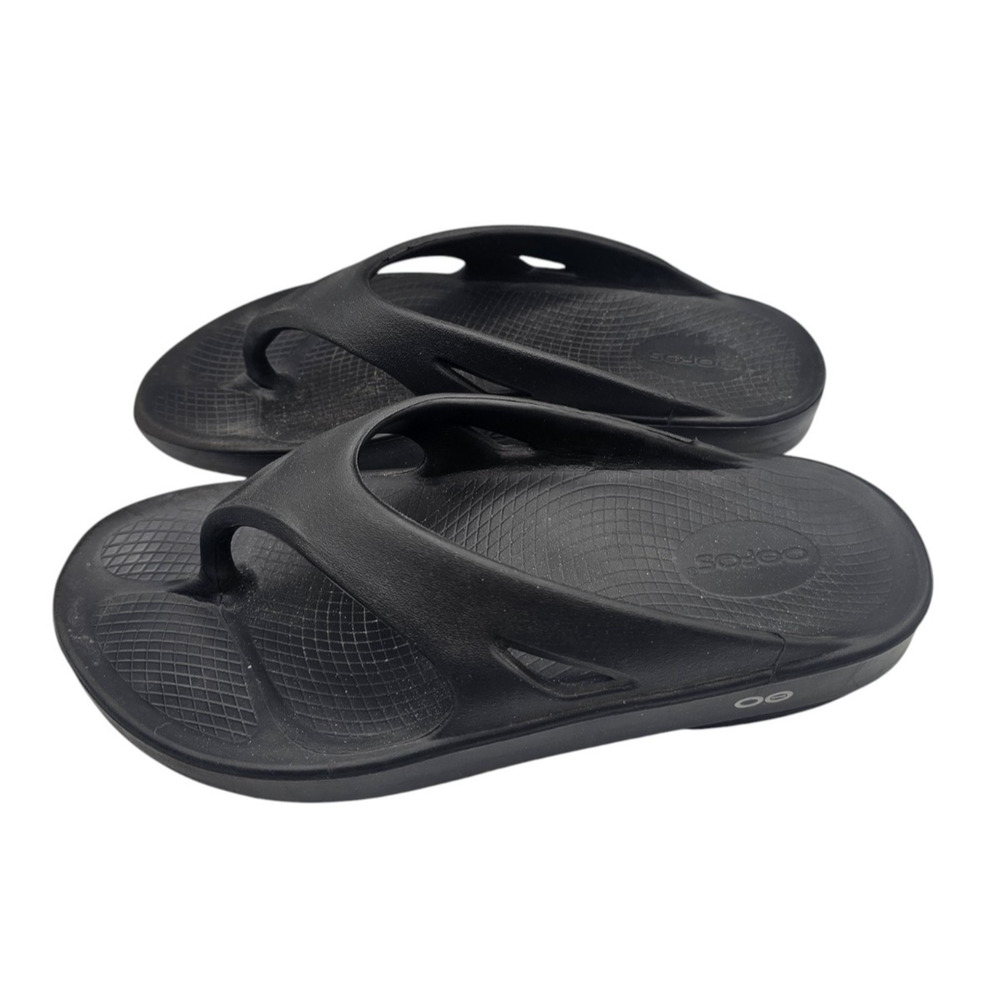 OOFOS Ooriginal Recovery Comfort Sandal Flip Flop Size Mens 8 Womens 10 Black